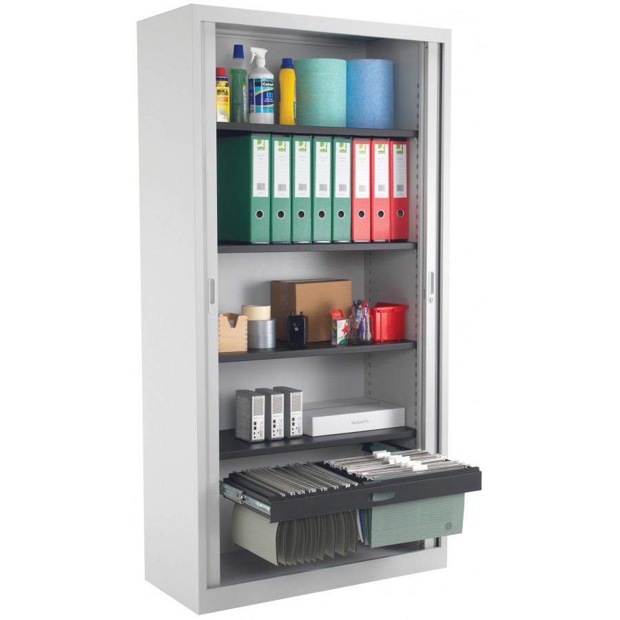 Olton Lockable Steel Storage Tambour 